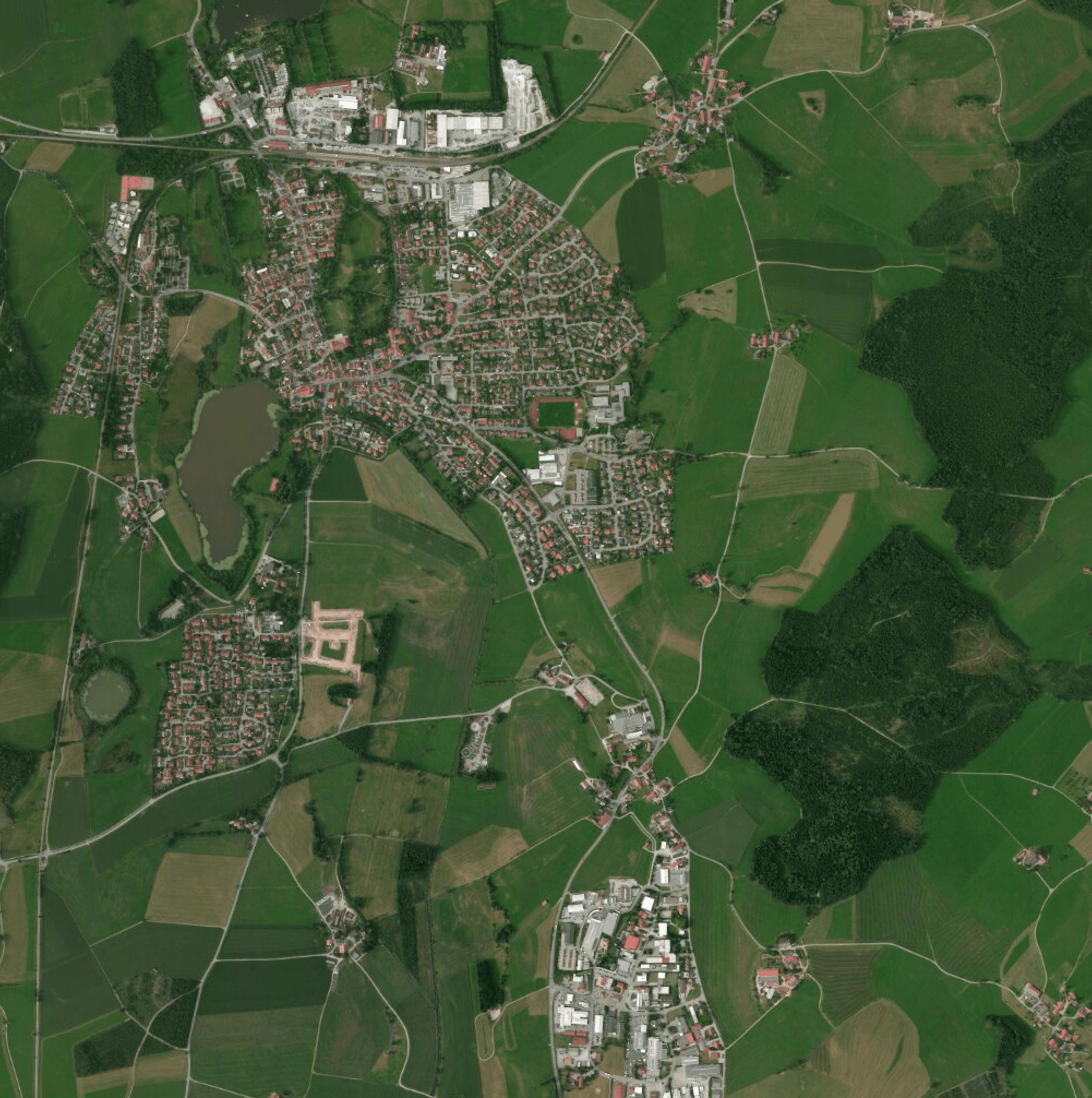 Satellitenbild von Kißlegg aus dem Jahr 2014