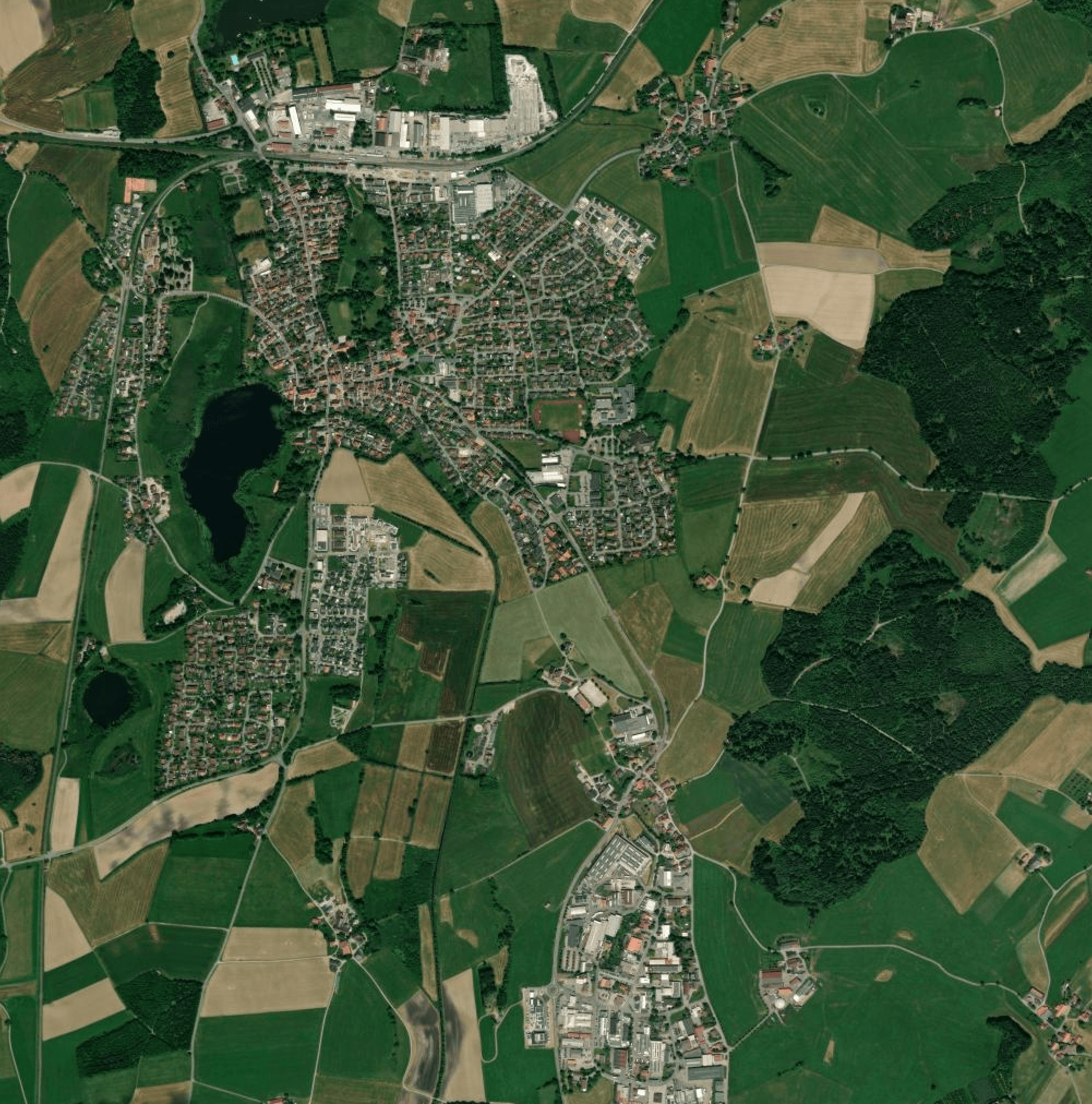 Satellitenbild von Kißlegg aus dem Jahr 2026